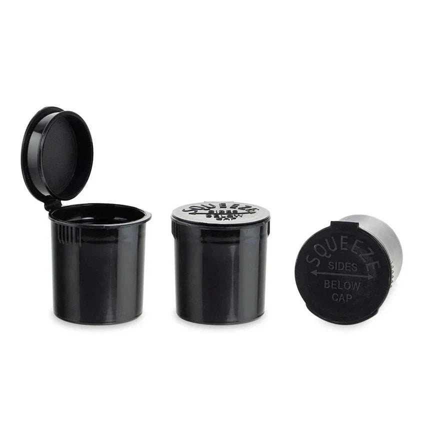 6 Dram Pop Top Vial - Black - Child Resistant (600 Count)-Pop Top Vials