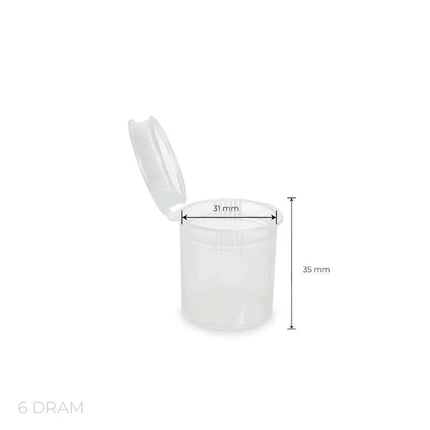 6 Dram Pop Top Vial - Clear - (600 Count)-Pop Top Vials