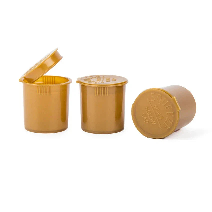 6 Dram Pop Top Vial - Gold - (600 Count)-Pop Top Vials