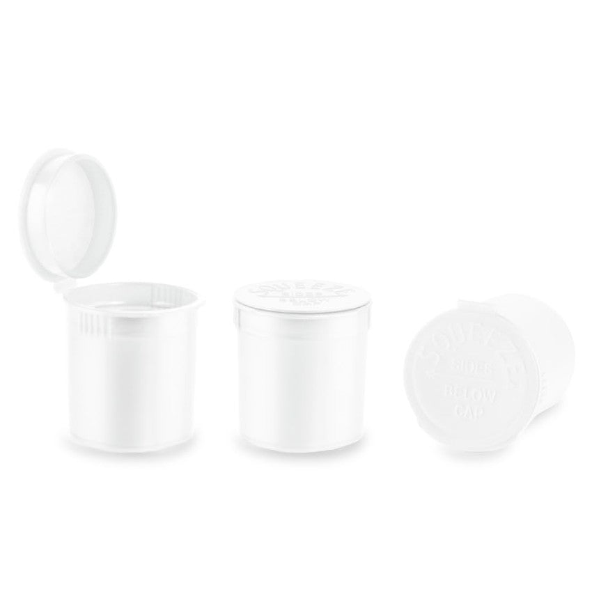 6 Dram Pop Top Vial - White - (600 Count)-Pop Top Vials