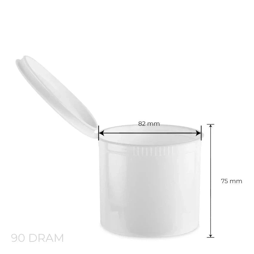 90 Dram Pop Top Vial - White - Opaque - (45 Count Per Box)-Pop Top Vials