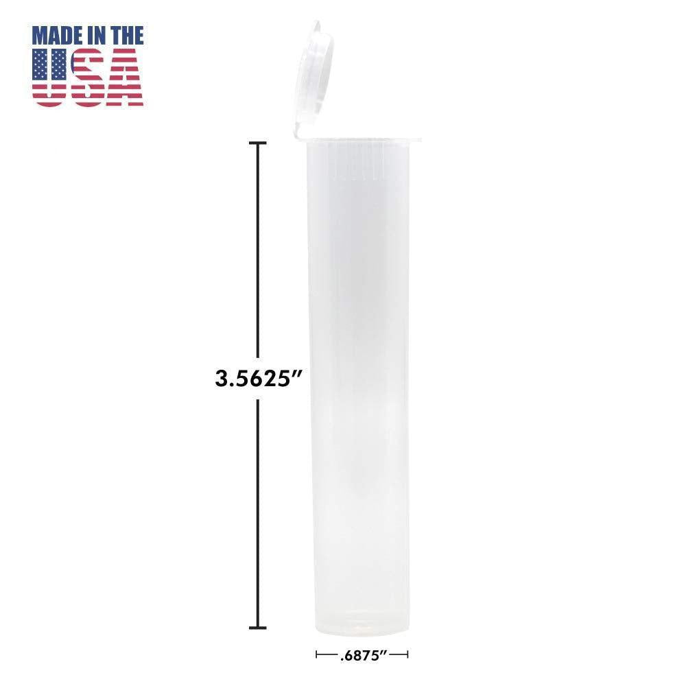 90mm Joint Tube | Cartridge Tube - Made in USA - Clear Translucent-Joint Tubes & Blunt Tubes