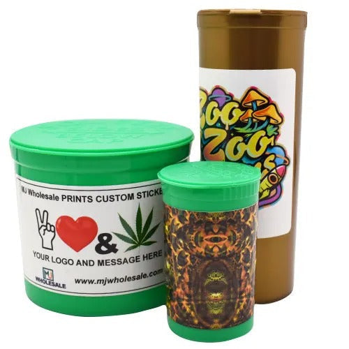 Beast Branding CUSTOM PRINTED STICKERS - 3.5" x 2.2384 Rectangle for Joint Tubes, Blunt Tubes and Pop Tops-Custom Print Stickers