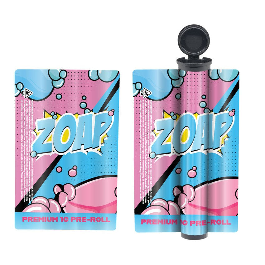 California Pre-Designed 116mm Black Blunt Tube, with Sticker Applied!-Custom Print Stickers