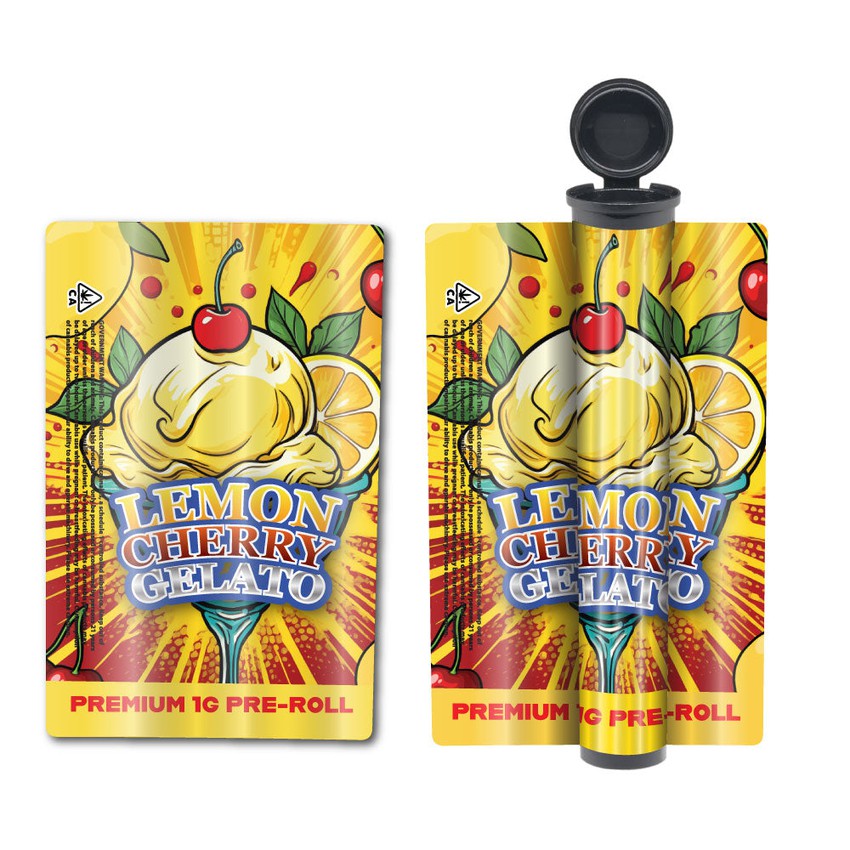 California Pre-Designed 116mm Black Blunt Tube, with Sticker Applied!-Custom Print Stickers