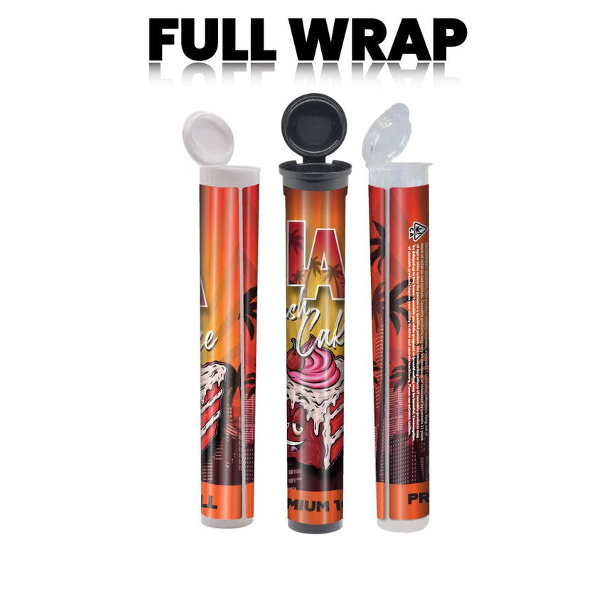 California Pre-Designed 116mm Black Blunt Tube, with Sticker Applied!-Custom Print Stickers