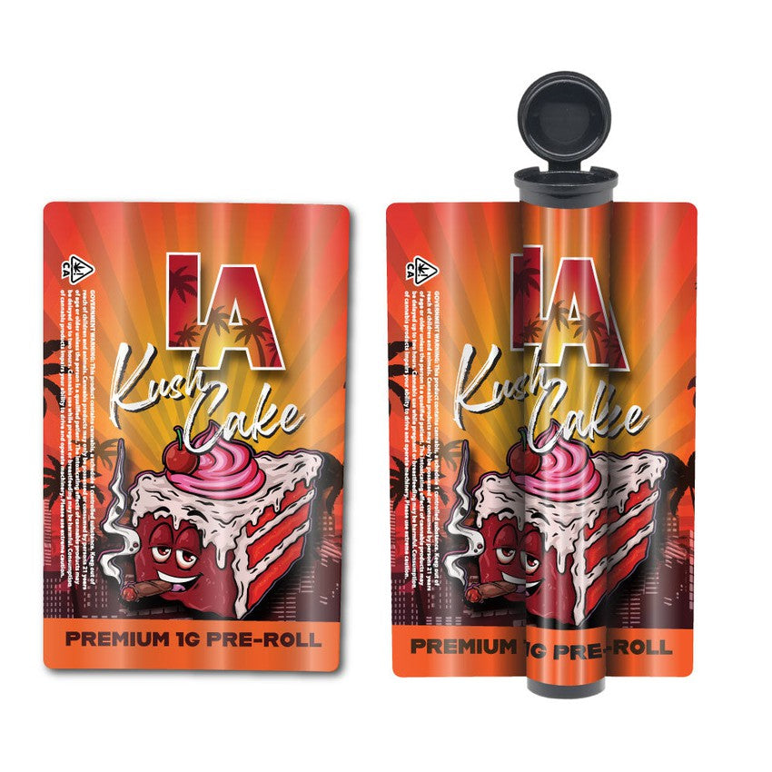 California Pre-Designed 116mm Black Blunt Tube, with Sticker Applied!-Custom Print Stickers