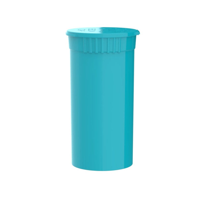 Intertech 13 Dram Pop Top Vial - Aqua - (21,312 Count Per Pallet)-Pop Top Vials