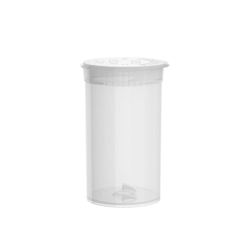 Intertech 19 Dram Pop Top Vial - 1/8 Oz - Clear - (14,976 Count Per Pallet)-Pop Top Vials