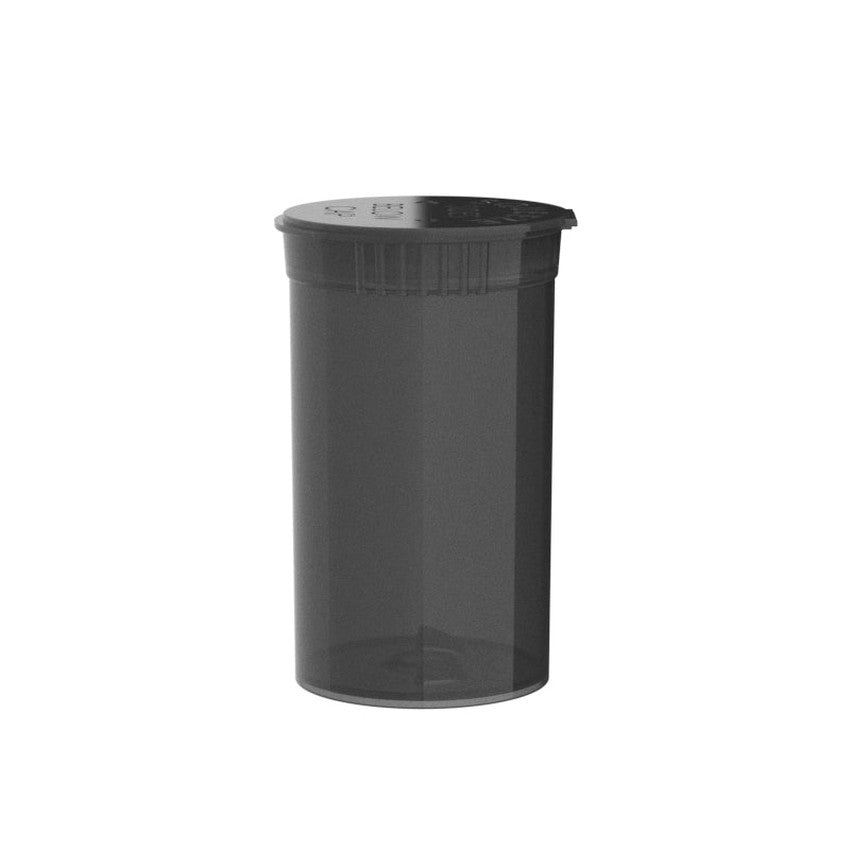 Intertech 19 Dram Pop Top Vial - 1/8 Oz - Translucent Smoke - (14,976 Count Per Pallet)-Pop Top Vials