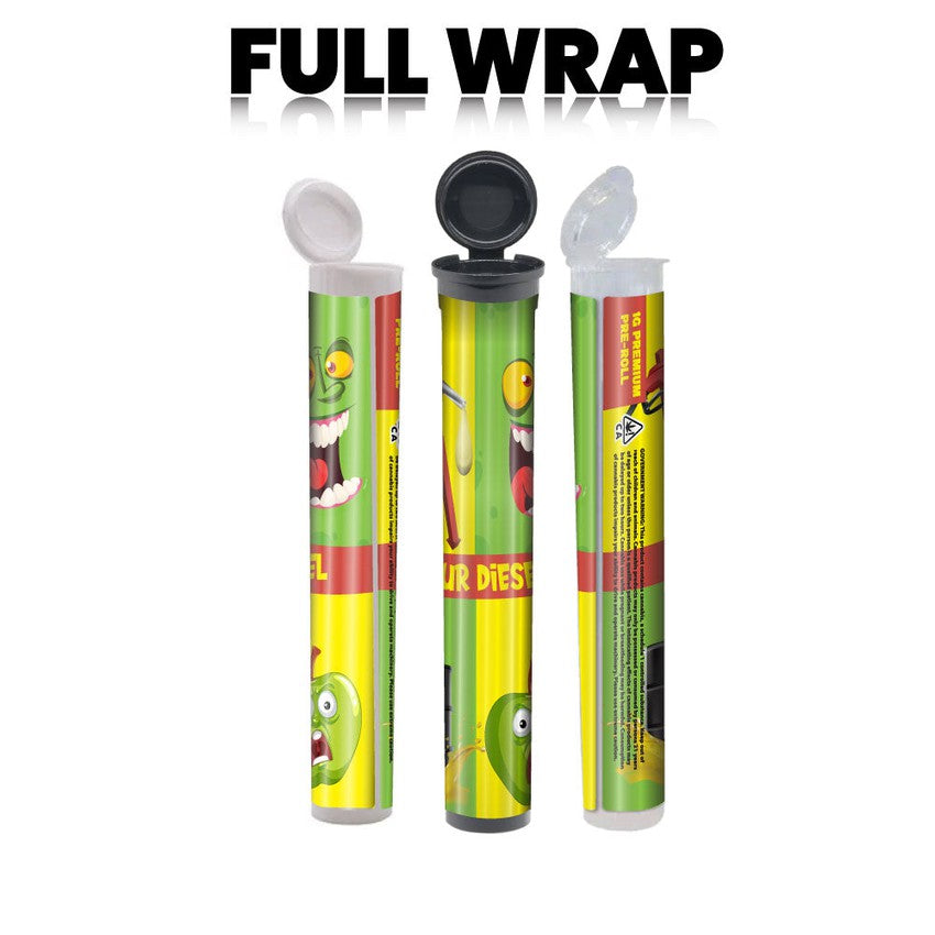 Michigan Pre-Designed 116mm Black Blunt Tube, with Sticker Applied!-Custom Print Stickers