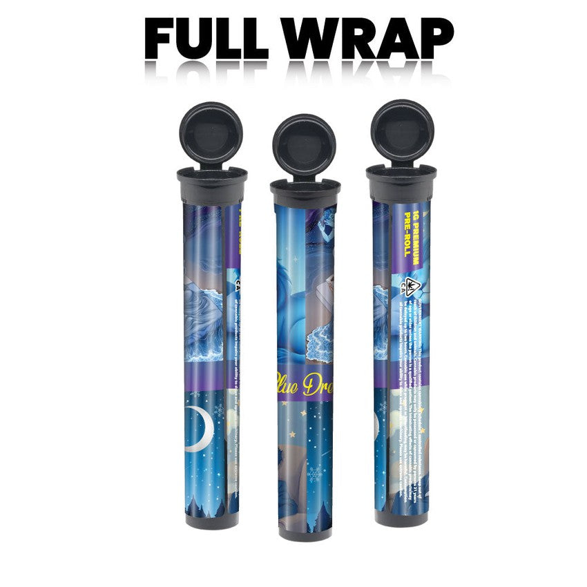 Michigan Pre-Designed 116mm Black Blunt Tube, with Sticker Applied!-Custom Print Stickers