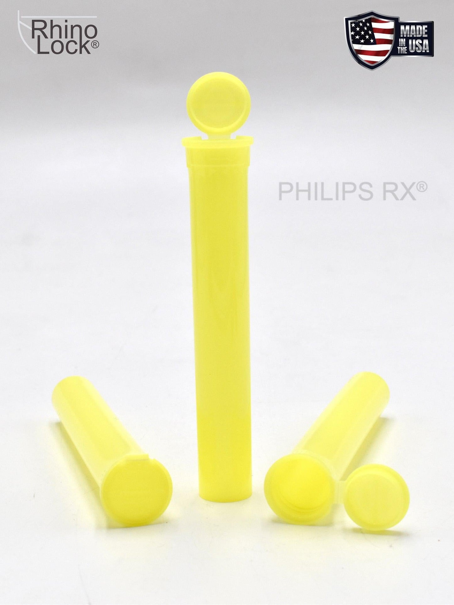 Philips RX 116mm Blunt Tube - Lemon Yellow - CPSC Child Resistant - (475 Count)-Joint Tubes & Blunt Tubes