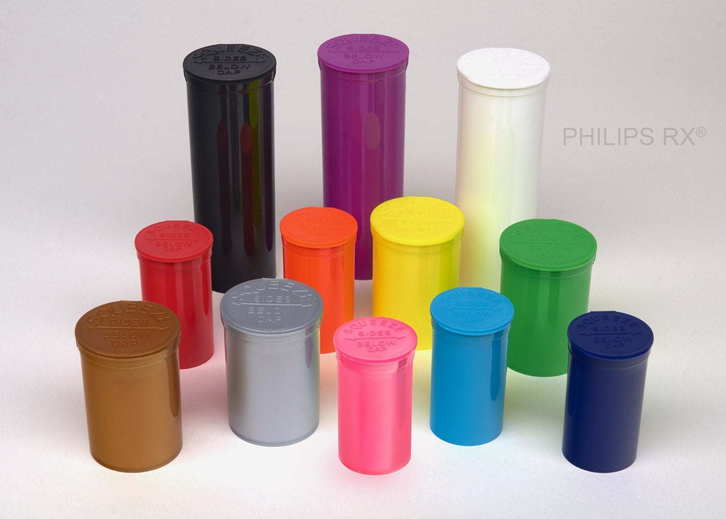 Philips RX 60 Dram Pop Top Vial - 1/2 Oz - Child Resistant -Translucent Clear - (75 Count)-Pop Top Vials