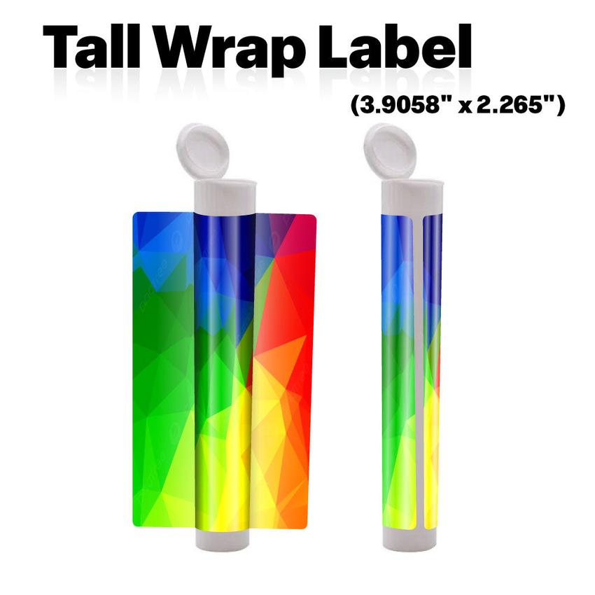 White 116mm Blunt Tube, with Printed Sticker and Application of sticker!-Custom Print Stickers
