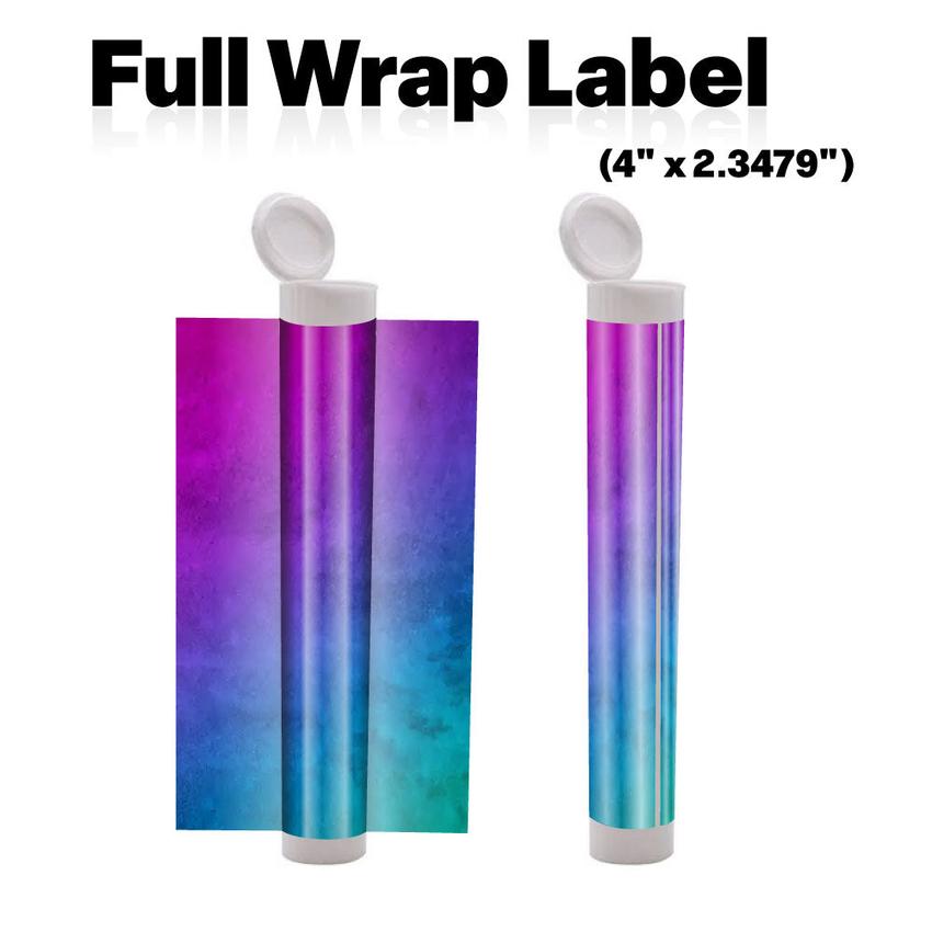 White 116mm Blunt Tube, with Printed Sticker and Application of sticker!-Custom Print Stickers