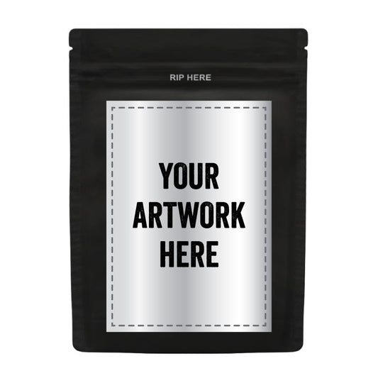 1 Oz Grip N Pull Child Resistant Mylar Bag With Labels & Application-Mylar Smell Proof Bags