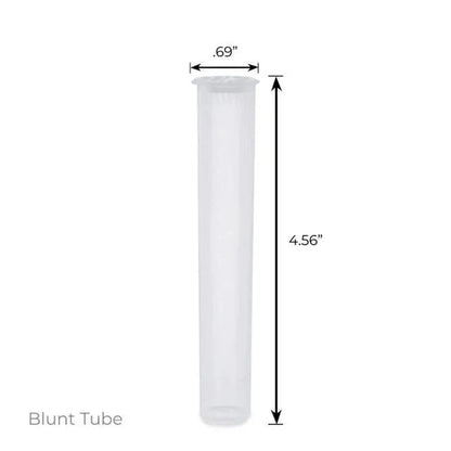 116mm Blunt Tubes - Clear - (1000 Per Box)-Joint Tubes & Blunt Tubes