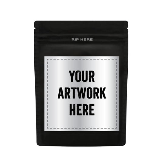 1/8 Oz Grip N Pull Child Resistant Mylar Bag With Labels & Application-Mylar Smell Proof Bags