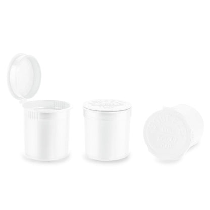 6 Dram Pop Top Vial - White - Child Resistant (600 Count)-Pop Top Vials