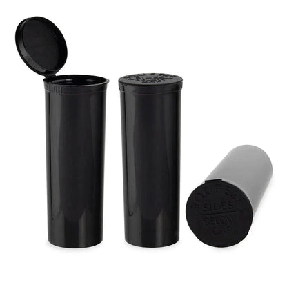 60 Dram Pop Top Vial - 1/2 Oz - Child Resistant - Black - Opaque - (75 Count Per Box)-Pop Top Vials