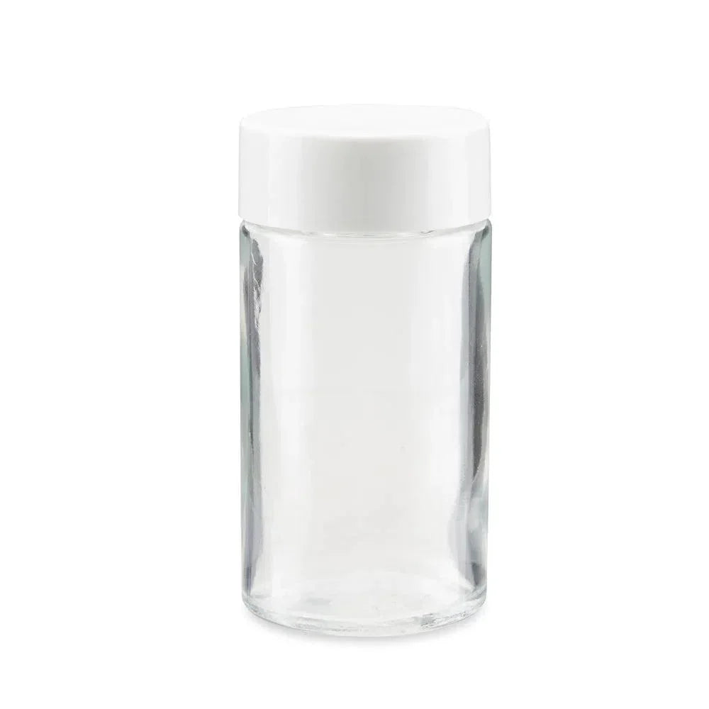 76mm Clear Glass Blunt Tube w/ Plastic Child Proof Black Or White Cap - (416 Count)-Joint Tubes & Blunt Tubes