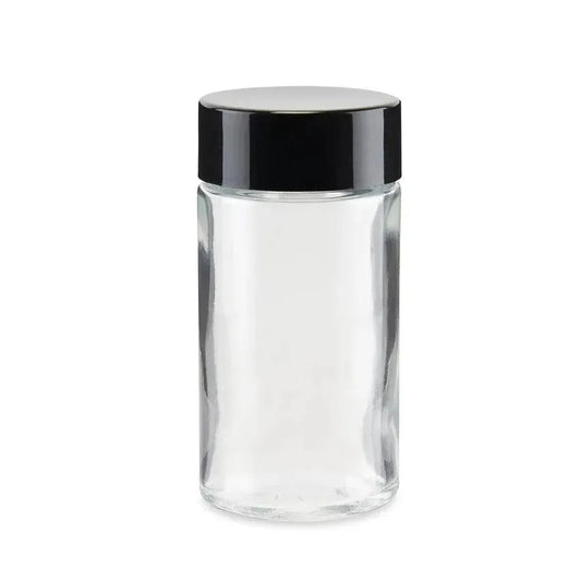 84mm Clear Glass Blunt Tube w/ Plastic Child Proof With Labels & Application-Joint Tubes & Blunt Tubes