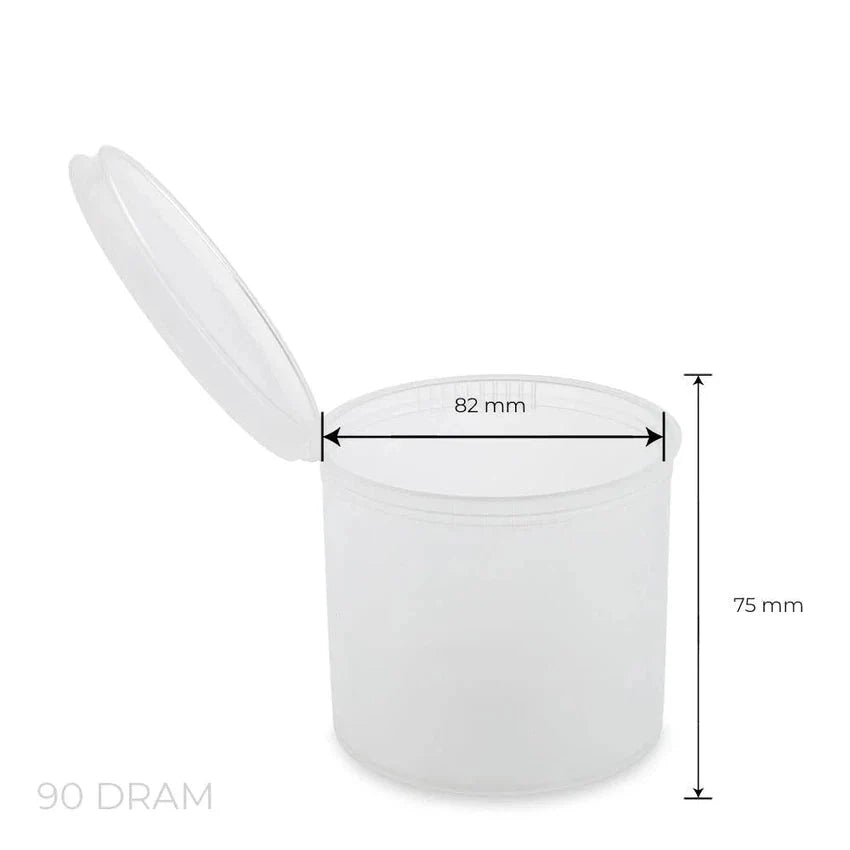 90 Dram Pop Top Vial - Clear - (45 Count Per Box)-Pop Top Vials