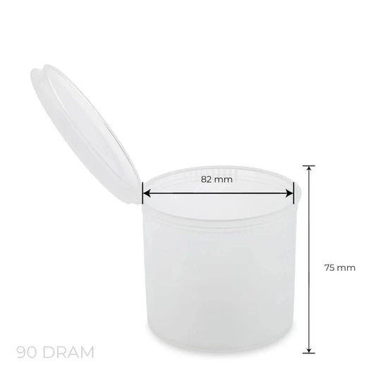 90 Dram Pop Top Vial - Clear - (45 Count Per Box)-Pop Top Vials