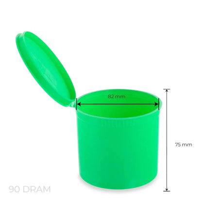 90 Dram Pop Top Vial - Opaque Green - (45 Count Per Box)-Pop Top Vials