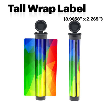 90mm or 116mm Joint Tubes with Label Application – Pre-Roll Packaging-Custom Print Stickers