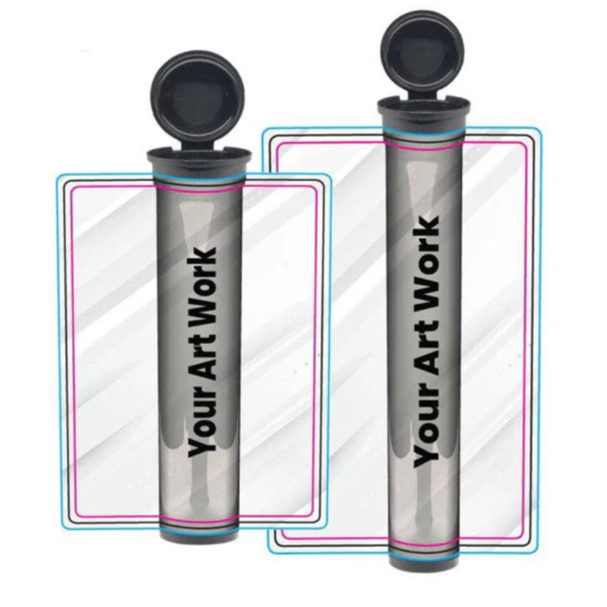 90mm or 116mm Joint Tubes with Label Application – Pre-Roll Packaging-Custom Print Stickers