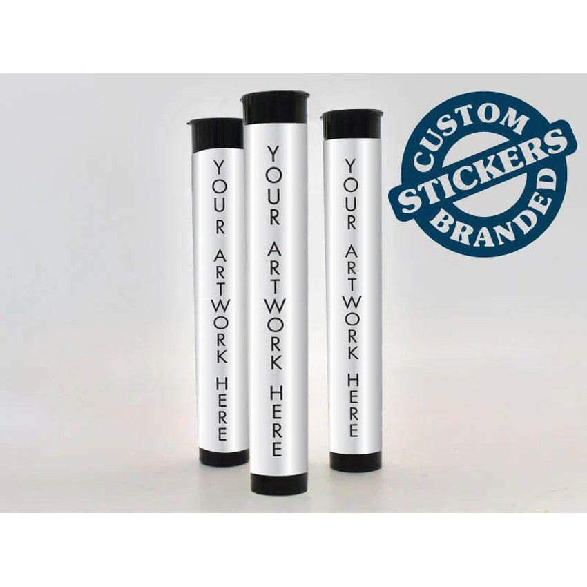 Beast Branding CUSTOM PRINTED STICKERS - 3.061" x 2.2625" Tapered Rectangle for 90mm Joint Tubes-Custom Print Stickers