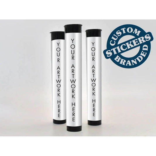 Beast Branding CUSTOM PRINTED STICKERS - 3.061" x 2.2625" Tapered Rectangle for 90mm Joint Tubes-Custom Print Stickers