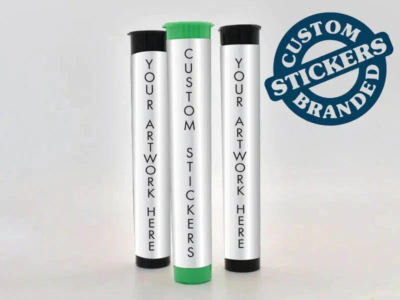 Beast Branding CUSTOM PRINTED STICKERS - TAPERED Rectangle Label for 116mm Tubes-Custom Print Stickers
