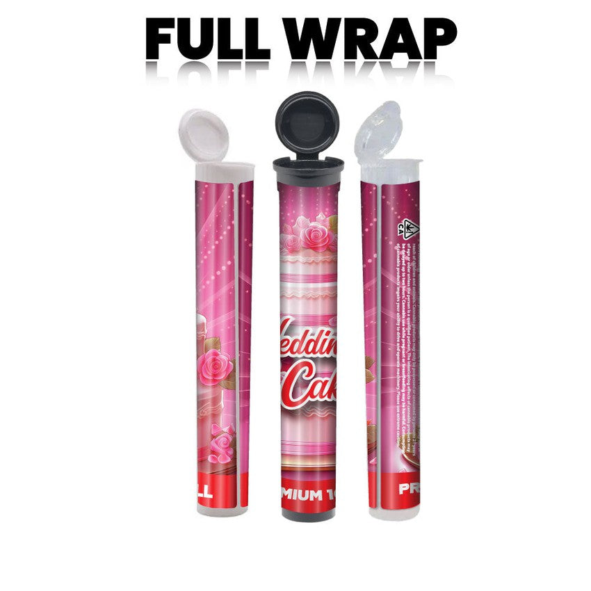 California Pre-Designed 116mm Black Blunt Tube, with Sticker Applied!-Custom Print Stickers