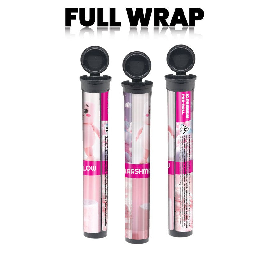 California Pre-Designed 116mm Black Blunt Tube, with Sticker Applied!-Custom Print Stickers