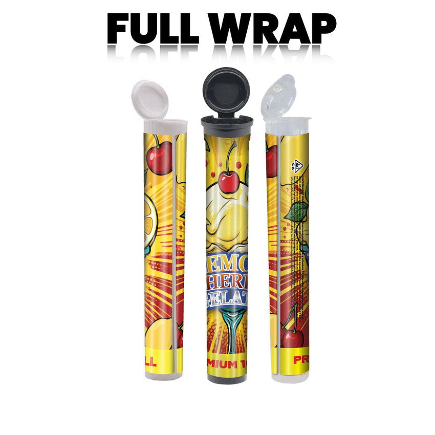 California Pre-Designed 116mm Black Blunt Tube, with Sticker Applied!-Custom Print Stickers