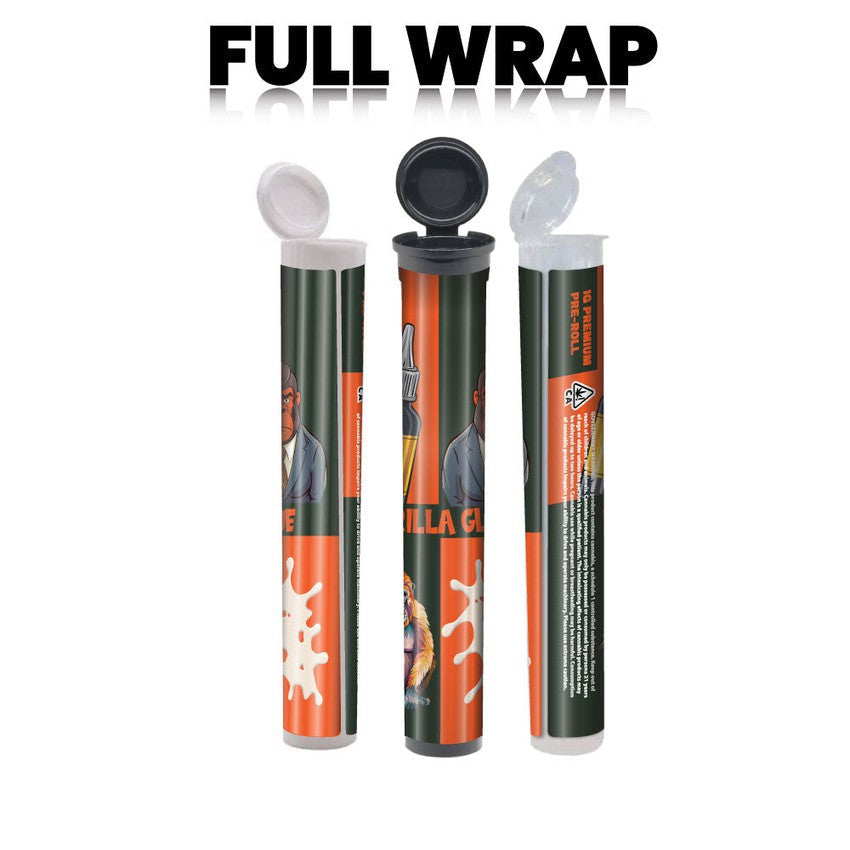 California Pre-Designed 116mm Black Blunt Tube, with Sticker Applied!-Custom Print Stickers