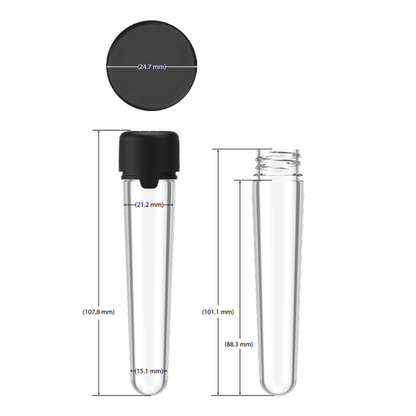 Chubby Gorilla 100mm Aviator CR Plastic Tubes - Various Colors - (500 Count)-Joint Tubes & Blunt Tubes