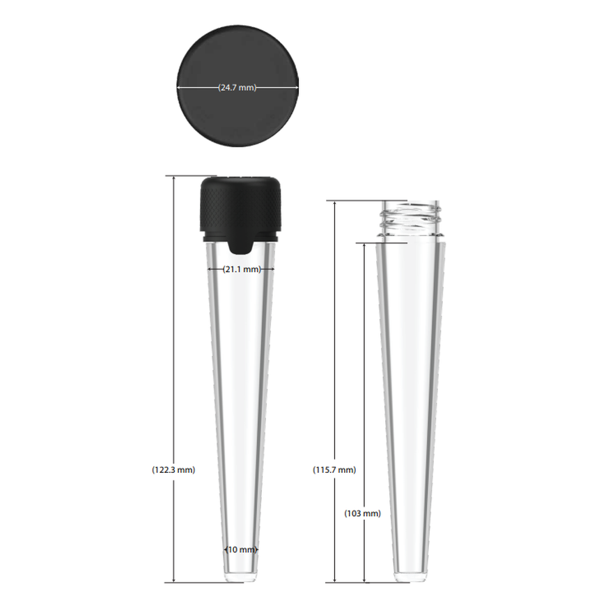 Chubby Gorilla 113mm Aviator CR Plastic Tubes - Various Colors - (500 Count)-Joint Tubes & Blunt Tubes