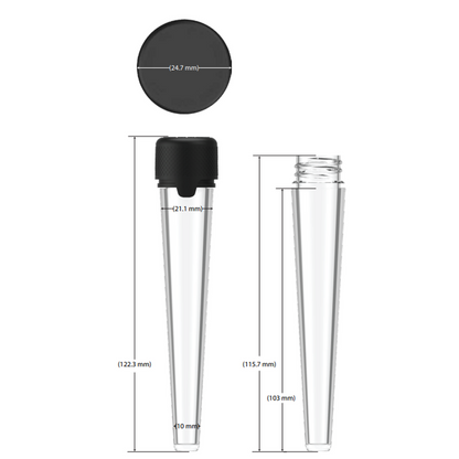 Chubby Gorilla 113mm Aviator CR Plastic Tubes - Various Colors - (500 Count)-Joint Tubes & Blunt Tubes
