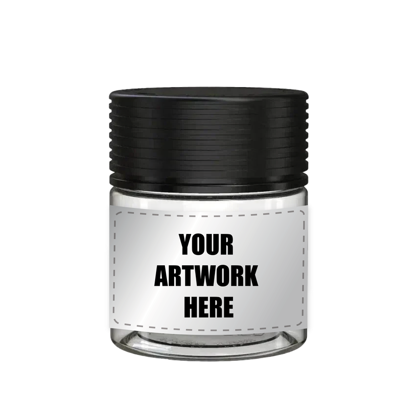 Chubby Gorilla 3oz Spiral CR Plastic Jar Containers With Labels & Application-Plastic Jar
