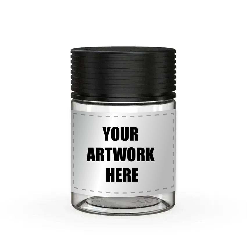 Chubby Gorilla 4oz Spiral CR Plastic Jar Containers With Labels & Application-Plastic Jar