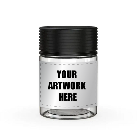 Chubby Gorilla 4oz Spiral CR Plastic Jar Containers With Labels & Application-Plastic Jar