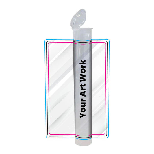 Clear 116mm Blunt Tube, with Printed Sticker and Application of sticker!