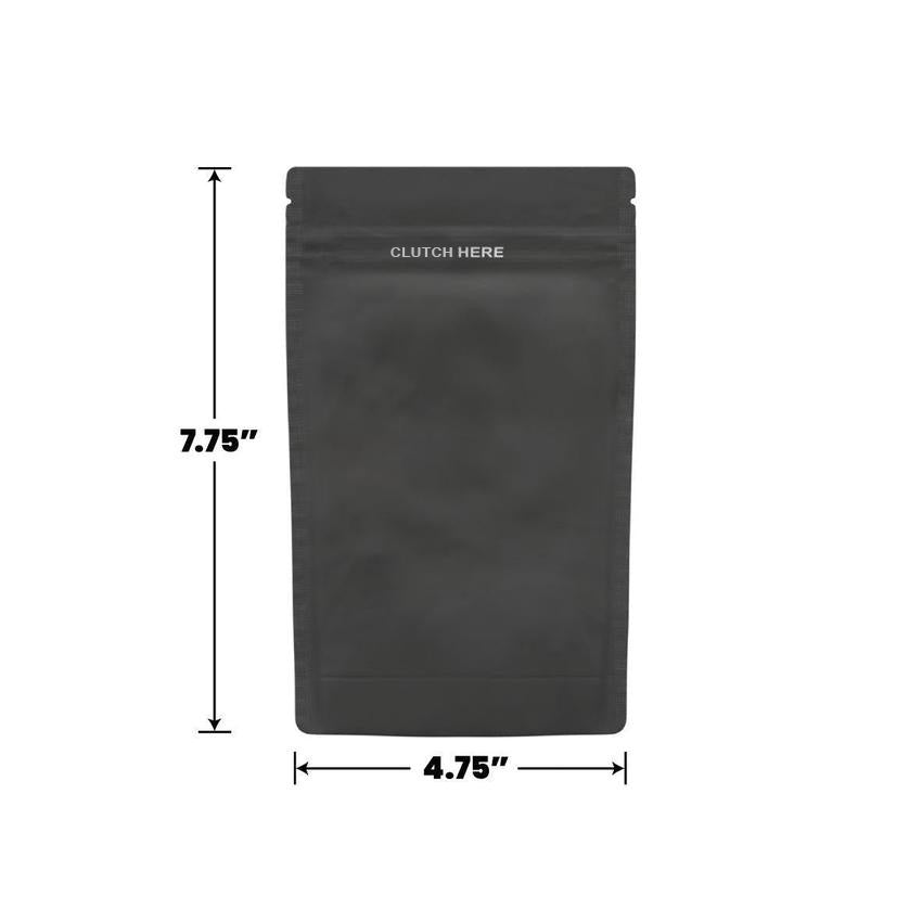 Clutch N Pull Mylar Bag - 1/2 Oz - 14 Grams - Child Resistant - Opaque Black or White - (100 to 50,000 Count)-Mylar Smell Proof Bags