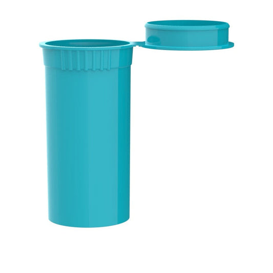 Intertech 13 Dram Pop Top Vial - Aqua - (21,312 Count Per Pallet)-Pop Top Vials