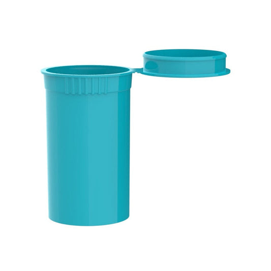 Intertech 19 Dram Pop Top Vial - 1/8 Oz - Aqua - (14,976 Count Per Pallet)-Pop Top Vials