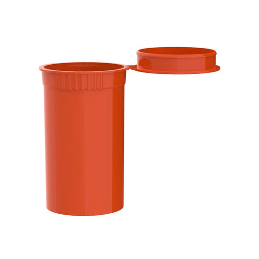 Intertech 19 Dram Pop Top Vial - 1/8 Oz - Orange - (14,976 Count Per Pallet)-Pop Top Vials